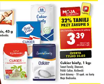 Biedronka Cukier biały, 1 kg oferta