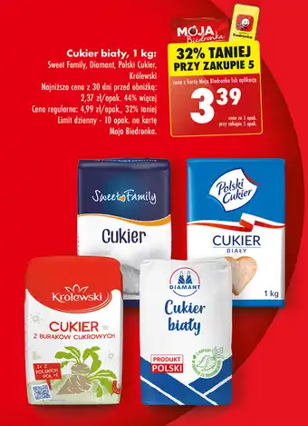 Biedronka Cukier biały, 1 kg oferta