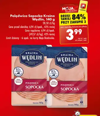 Biedronka Polędwica Sopocka Kraina Wędlin, 140 g oferta