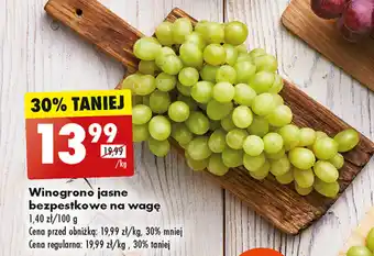 Biedronka Winogrono jasne bezpestkowe na wagę 1 kg oferta