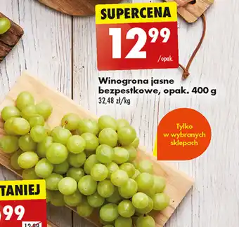 Biedronka Winogrona jasne bezpestkowe, opak. 400 g oferta