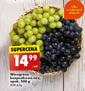 Biedronka Winogrono bezpestkowe mix, opak. 500 g oferta
