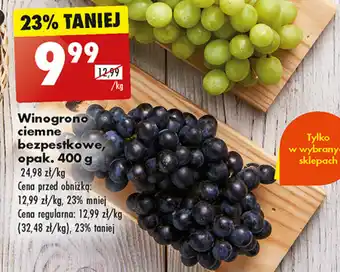 Biedronka Winogrono ciemne bezpestkowe, opak. 400 g oferta