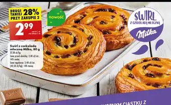 Biedronka Swirl z czekoladą mleczną Milka, 80 g oferta