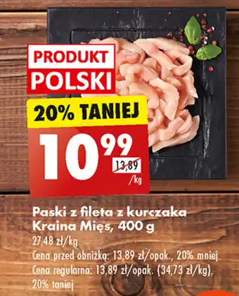 Biedronka Paski z fileta z kurczaka Kraina Mięs, 400 g oferta