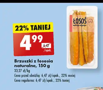 Biedronka Brzuszki z łososia naturalne, 150 g oferta