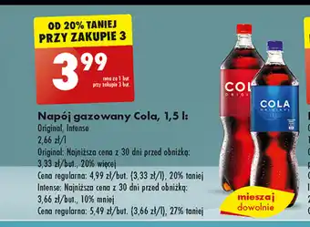 Biedronka Napój gazowany Cola, 1,5 l oferta