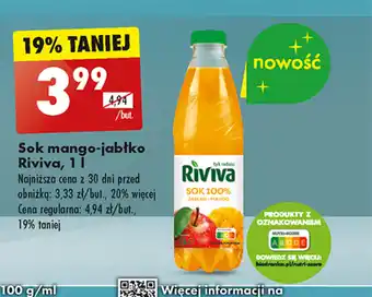 Biedronka Riviva Sok mango-jabłko 1l oferta