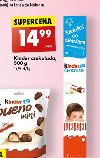 Biedronka Kinder czekolada, 300 g oferta