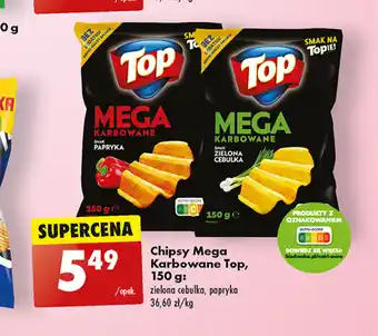 Biedronka Chipsy Mega Karbowane Top, 150g oferta