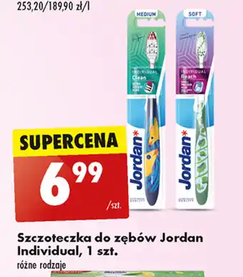 Biedronka Szczoteczka do zębów Jordan Individual, 1 szt. oferta