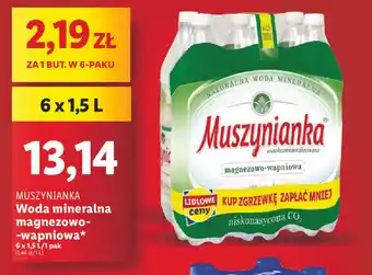 Lidl MUSZYNIANKA Woda mineralna magnezowo 6 x 1,5l oferta