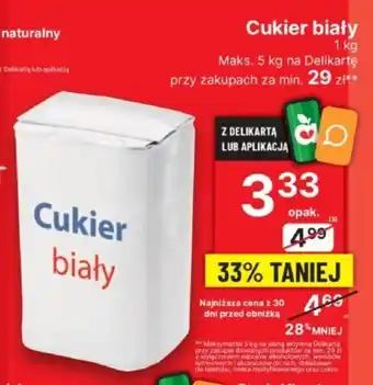 Delikatesy Centrum Cukier biały 1kg oferta