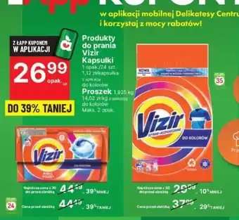 Delikatesy Centrum Produkty do prania Vizir Kapsułki oferta