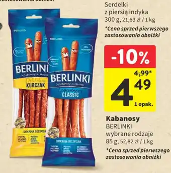 Intermarche Kabanosy BERLINKI 85g oferta