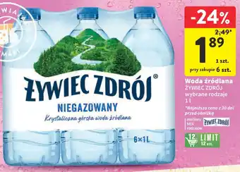 Intermarche Woda źródlana ŻYWIEC ZDRÓJ 1l oferta