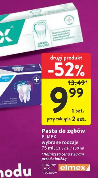 Intermarche Pasta do zębów ELMEX 75ml oferta