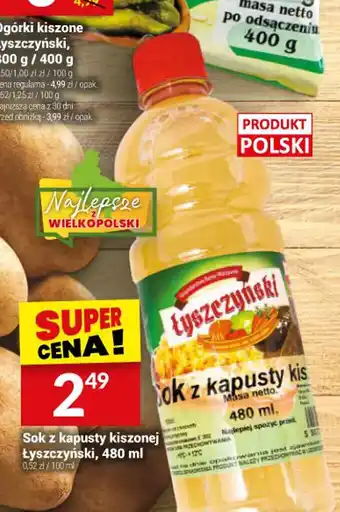 Twój Market Sok z kapusty kiszonej Łyszczyński, 480 ml oferta