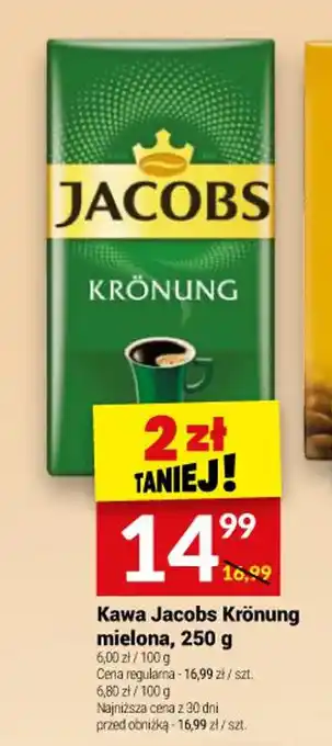 Twój Market Kawa Jacobs Krönung mielona, 250 g oferta