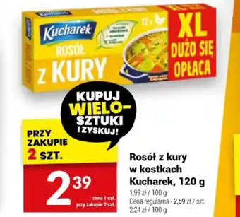 Twój Market Rosół z kury w kostkach Kucharek, 120 g oferta