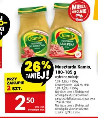 Twój Market Musztarda Kamis 180-185 g oferta