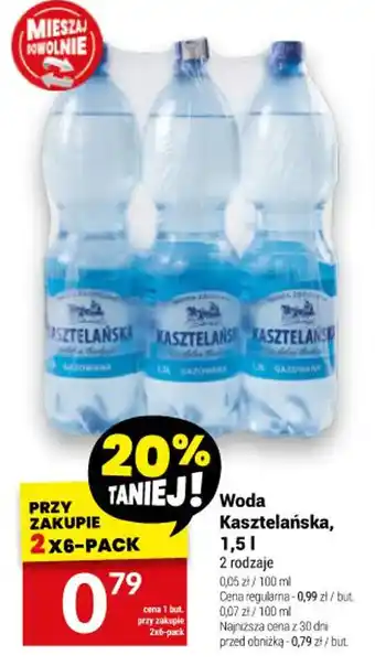 Twój Market Woda Kasztelańska, 1,5 l oferta
