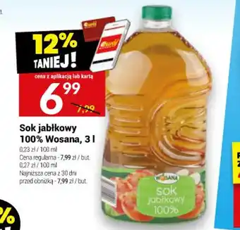 Sok jabłkowy 100% Wosana, 3 l