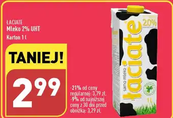 ALDI ŁACIATE Mleko 2% UHT 1l oferta