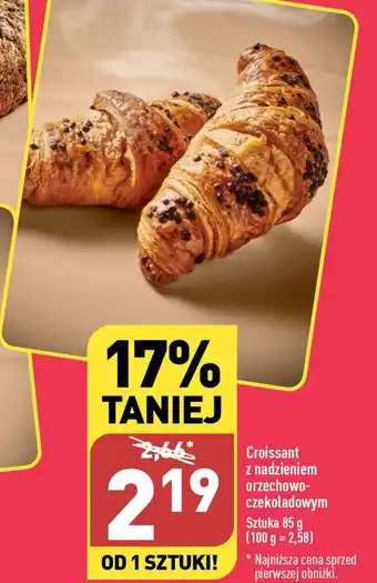 ALDI Croissant z nadzieniem orzechowo czekoladowym 85 g oferta