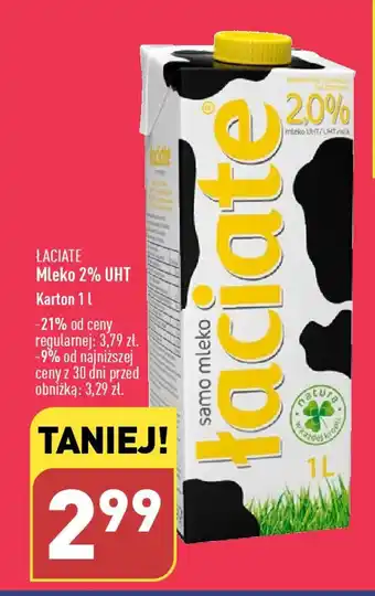 ALDI ŁACIATE Mleko 2% UHT 1l oferta