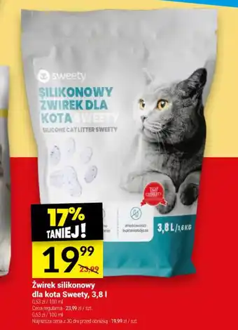 Żwirek silikonowy dla kota Sweety, 3,8 l
