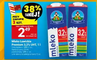 Twój Market Mleko Łowickie Premium 3,2% UHT, 1 l oferta