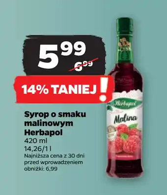 Netto Syrop o smaku malinowym Herbapol oferta