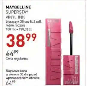 Jawa Drogerie Błyszczyk Maybelline oferta