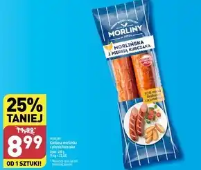 ALDI Morliny Kiełbasa morlińska z piersią kurczaka 400 g oferta