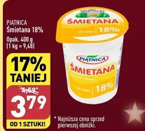 ALDI Piątnica Śmietana 18 % 400 g oferta