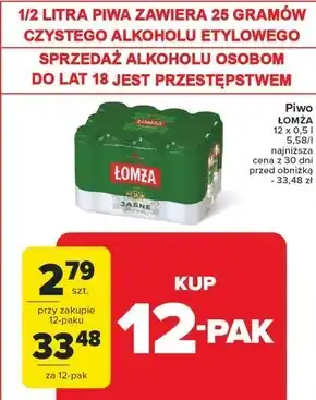Carrefour Piwo Łomża oferta