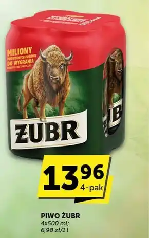 Euro Sklep Żubr Piwo jasne 2 l (4 x 0,5 l) oferta
