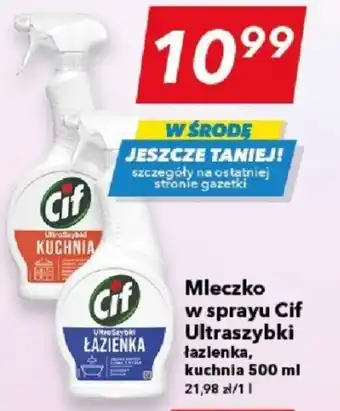 Lewiatan Mleczko w sprayu Cif Ultraszybki 500 ml oferta