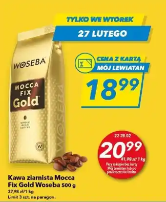 Lewiatan Kawa ziarnista Mocca Fix Gold Woseba 500 g oferta