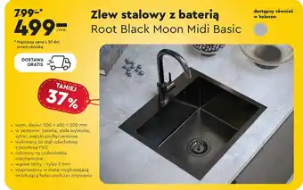 Biedronka Zlew stalowy z baterią oferta