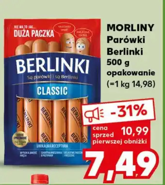 Kaufland MORLINY Parówki BERLINKI 500 g oferta