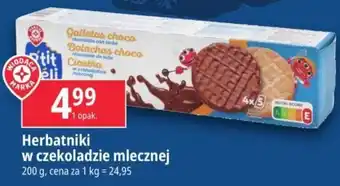 E.Leclerc Herbatniki w czekoladzie mlecznej 200 g oferta