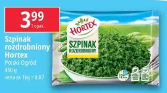 E.Leclerc Szpinak rozdrobniony Hortex 450 g oferta