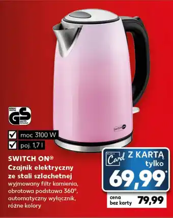 Kaufland SWITCH ON Czajnik elektryczny ze stali szlachetnej oferta