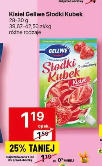 Delikatesy Centrum Kisiel Gellwe Słodki Kubek 28-30 g oferta