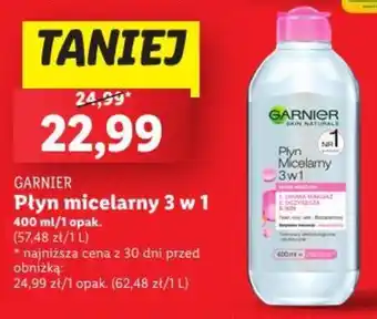 Lidl GARNIER Płyn micelarny 3 w 1 400ml oferta