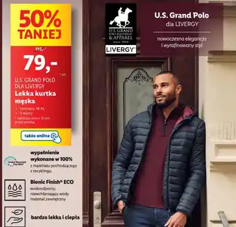 Lidl U.S. GRAND POLO DLA LIVERGY Lekka kurtka męska oferta