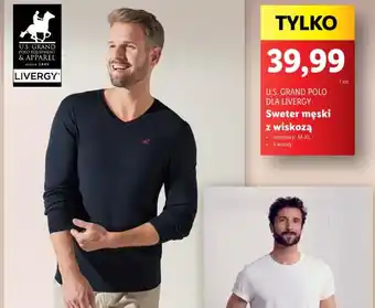 U.S. GRAND POLO DLA LIVERGY Sweter męski z wiskozą