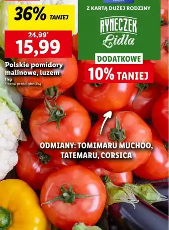 Lidl Polskie pomidory malinowe 1kg oferta